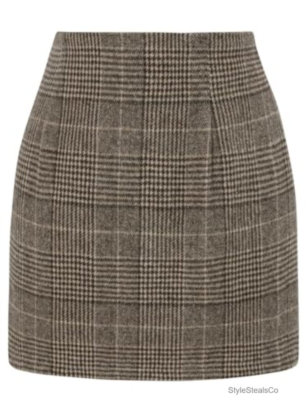 Plaid Mini Skirt High Waisted Bodycon Above Knee Casual Fall